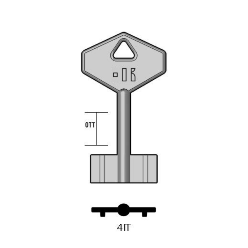 4IT - Clé KEYLINE à double pannetons JMA/ IT-4G