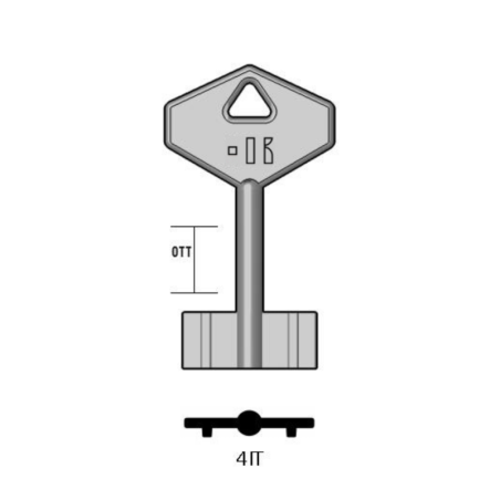 4IT - Clé KEYLINE à double pannetons JMA/ IT-4G