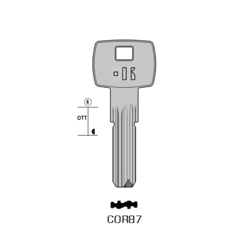 COR87 - CLES MICROPOINTS KEYLINE S/CB87 J/IF14