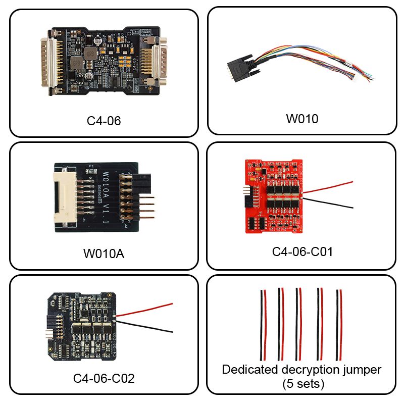 OBDSTAR KIT COMPLET ADAPTATEUR RH850/V850 (6 PIECES)