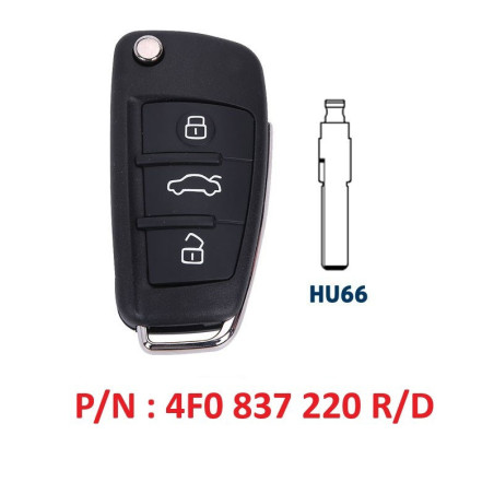 VAG-CIR42 Télécommande Compatible Audi A6 2004-2009 4F0837220R/D 868 MHZ