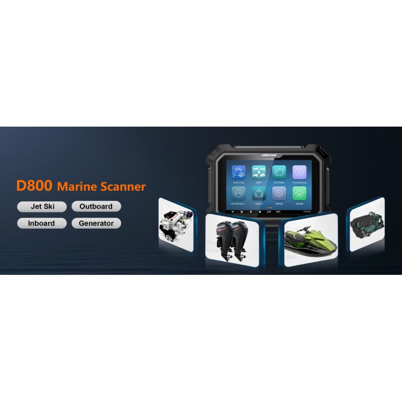 Tablette diagnostic OBDSTAR D800 – Multimarques pour jet-ski, moteur bateau, hors-bord et générateur – Version Full