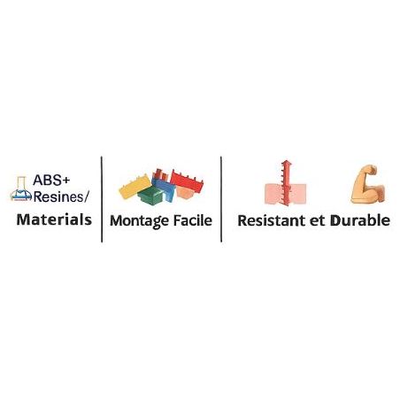 TETE PLASTIQUE BLEU CLE PLATE XCUT LETTRE B&D -10 PIECES