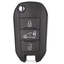 Aftermarket 3-Tasten-Funkschlüssel – 433 MHz – HU83 – HITAG AES – Für Peugeot, Citroën, Fiat, Opel, Toyota (2023–2025)