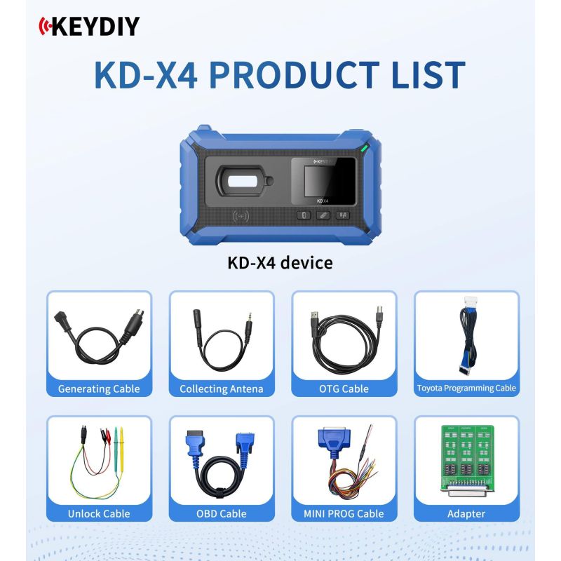 KD-X4 KEYDIY Machine à cloner et générer clés de voitures avec écran