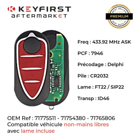 Aftermarket Key for Alfa Romeo Mito™ (2008-2015)