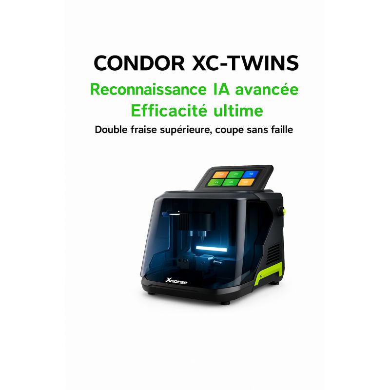 XHORSE - CONDOR XC-TWINS -Machine électronique à tailler les clés bâtiments et automobiles XCMT01GL