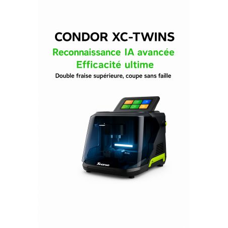 XHORSE - CONDOR XC-TWINS -Machine électronique à tailler les clés bâtiments et automobiles