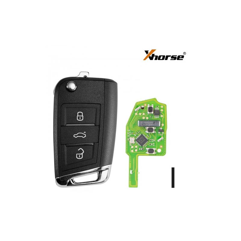 XSMQB1EN Llave de Coche con Mando a Distancia Universal XHORSE Compatible con Varias Marcas Estilo MQB/VAG™