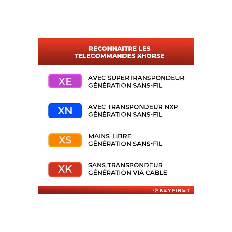 XNDS00EN Clé Télécommande Universelle Mains Libres XHORSE avec Chip NXP 3 Boutons | XHS-15