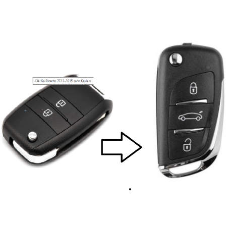 KIA-CIR53 -  Télécommande Originale KIA Picanto (2013-2015) -