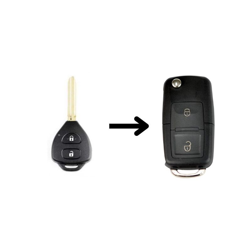 TOY-CIR16AG - Clé Compatible pour Toyota Corolla de 2010 à 2012