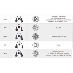 Cables marinos OBDSTAR™ D800 | A + B + C + D | Moto de agua, Fuera de borda, Intraborda y Generadores