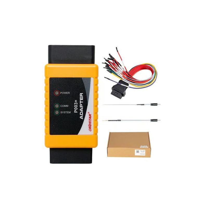 Adaptador OBDSTAR P003+ con arnés Bench para ECU. Ideal para lectura, escritura y programación de centralitas fuera del vehículo