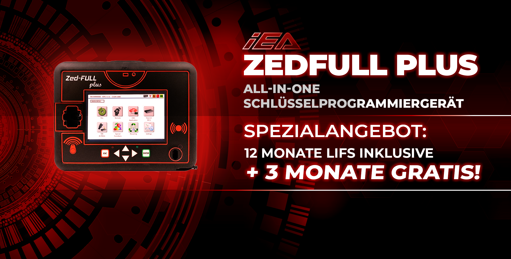 Fahrzeug-Schlüsselprogrammiergerät – All-in-One | 12 Monate LIFS + 3 Monate gratis