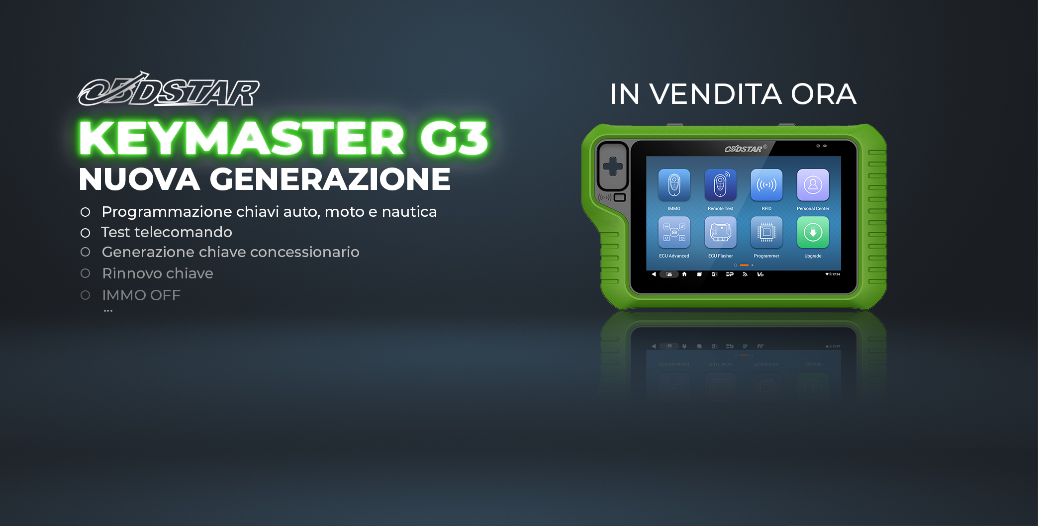 OBDSTAR KEYMASTER G3 – Diagnosi e Programmazione Professionale di Chiavi ed ECU