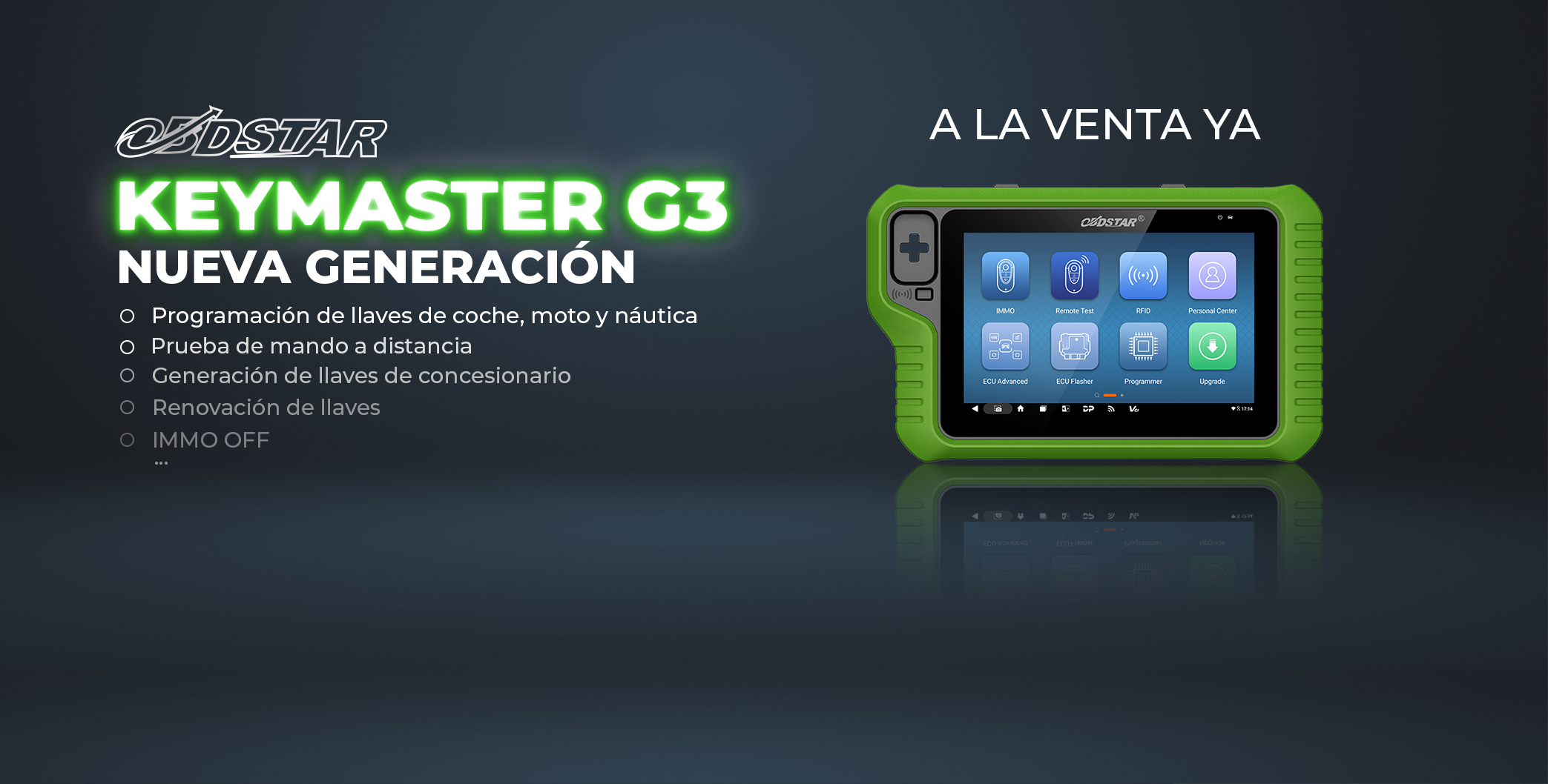OBDSTAR KEYMASTER G3 – Diagnóstico y Programación Profesional de Llaves y ECU