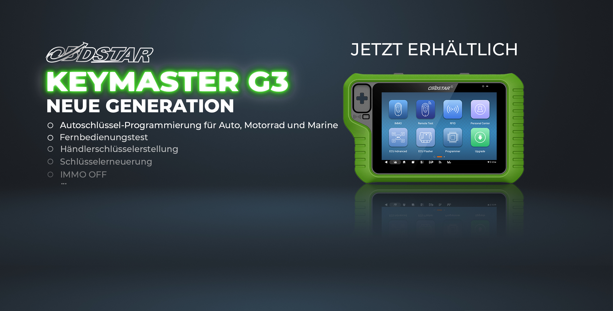 OBDSTAR KEYMASTER G3 – Professionelle Schlüssel- & ECU-Diagnose und -Programmierung